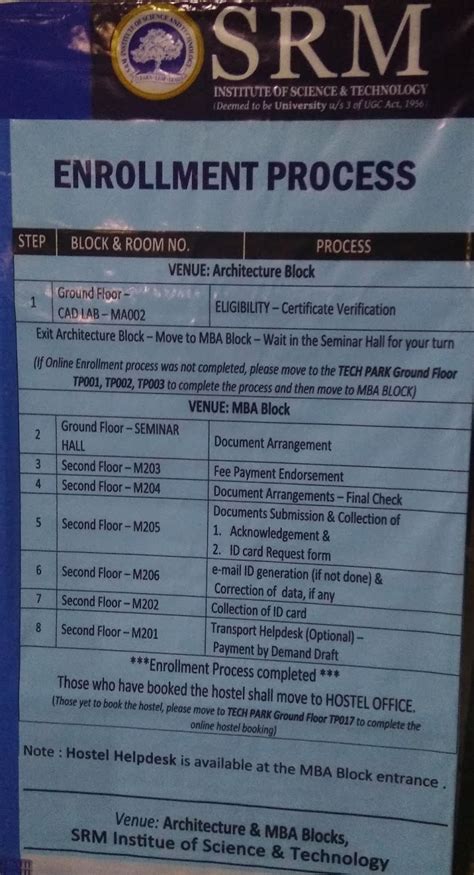 srm online enrollment.